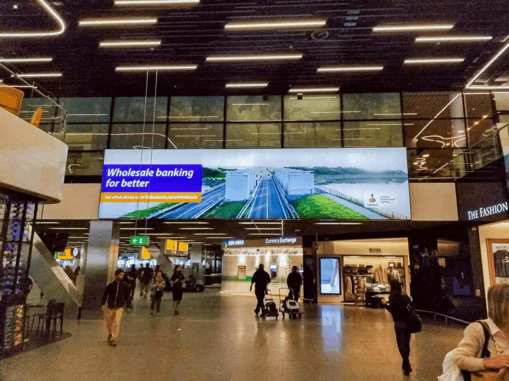 Fiumicino Airport Fco Advertising Tension Fabric Display A1