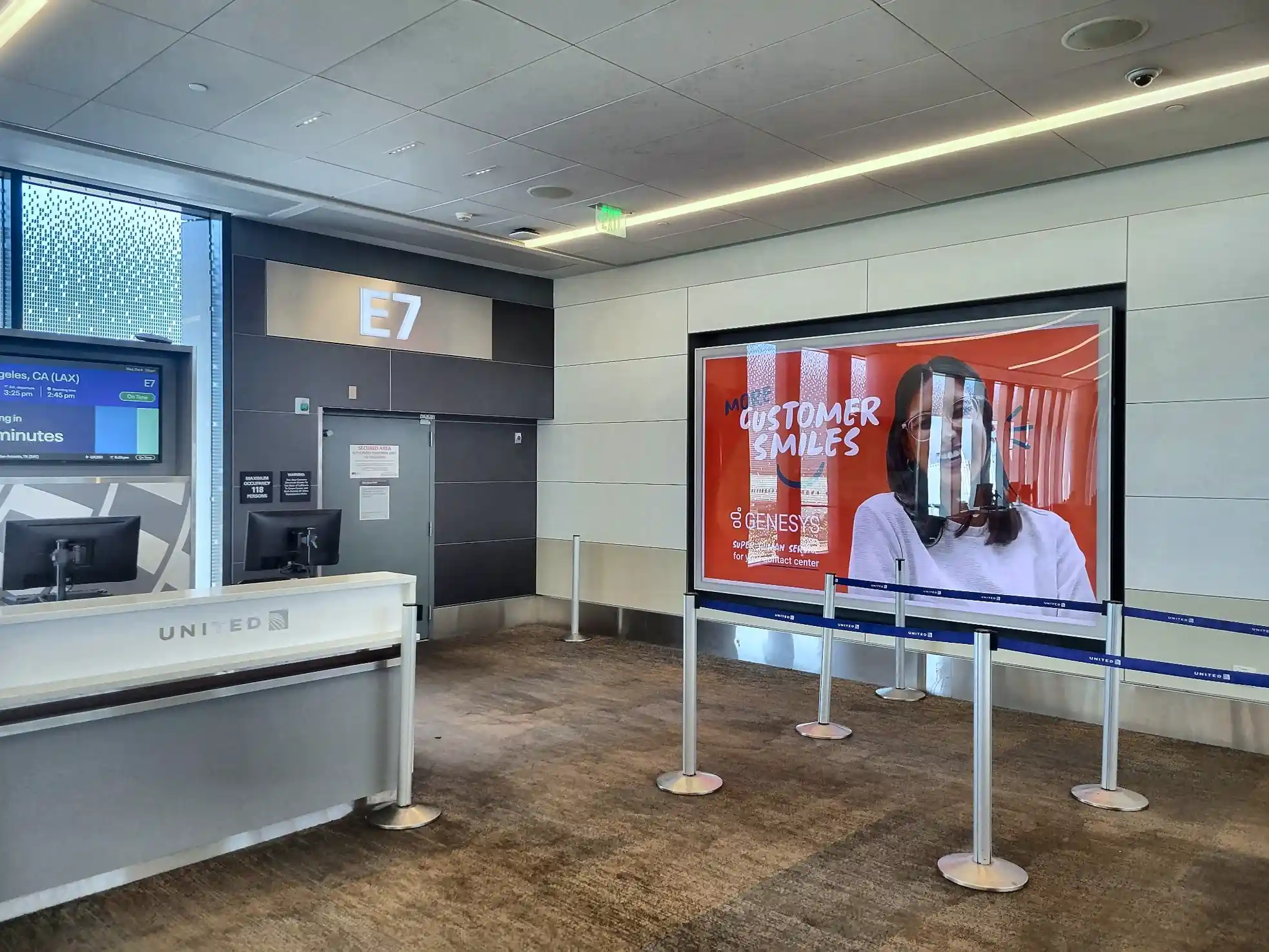 Genesys spectacular at a United gate